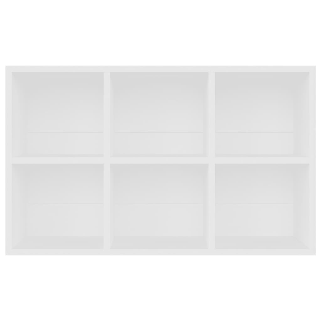 Bibliotecă/Servantă, alb, 66x30x98 cm, PAL