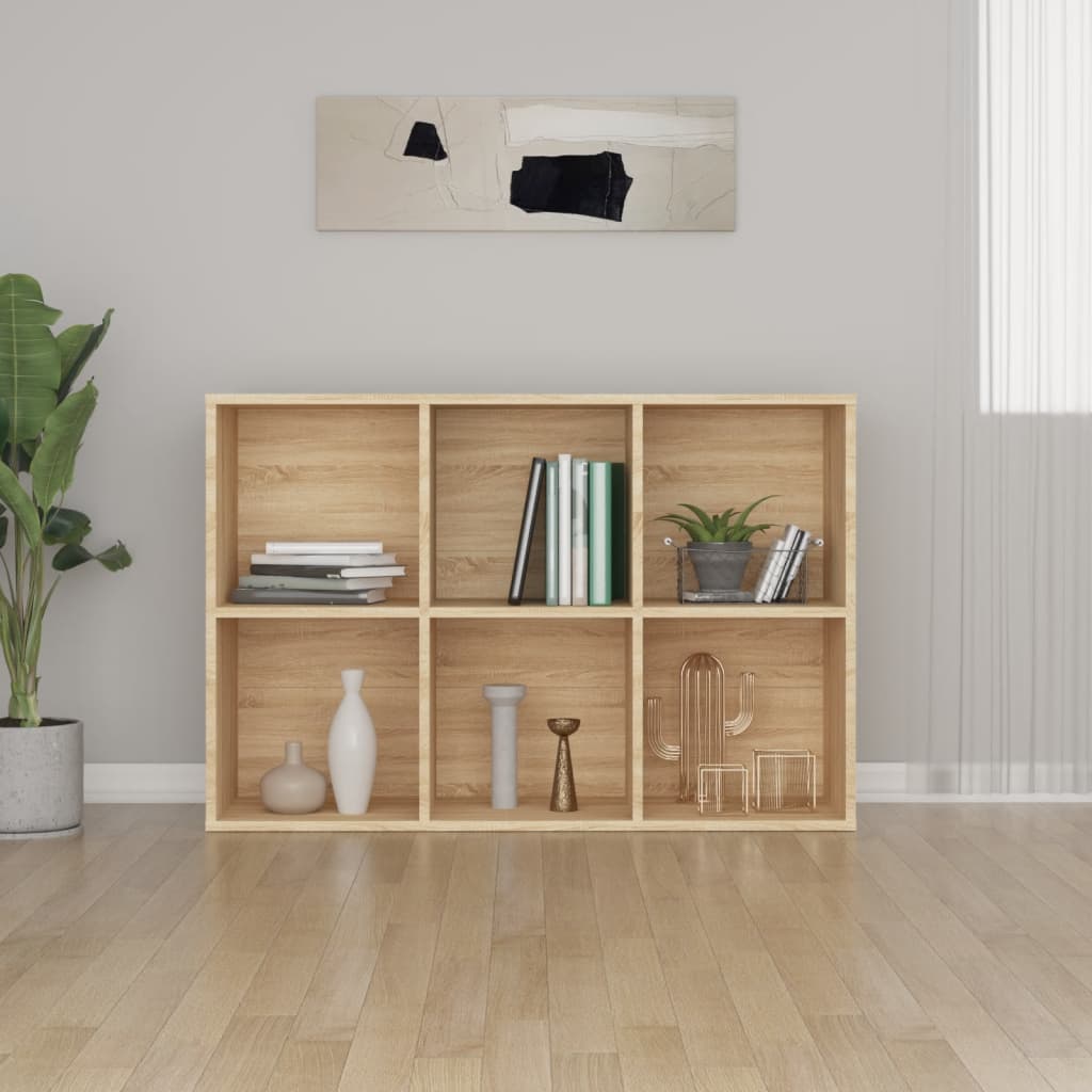 Bibliotecă/Servantă, stejar sonoma, 66x30x98 cm, PAL