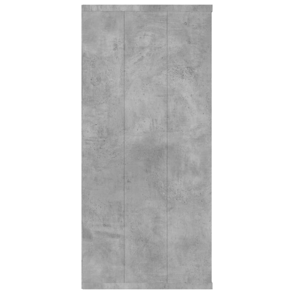 Bibliotecă/Servantă, gri beton, 66x30x98 cm, PAL