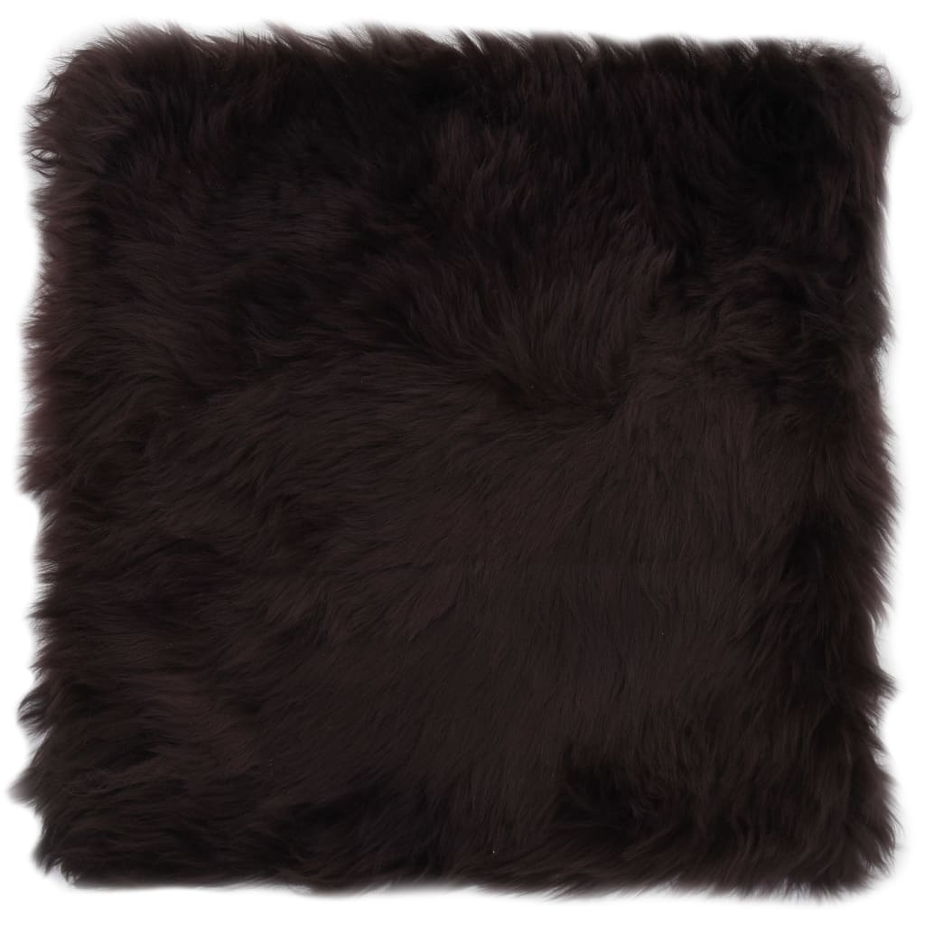 Seat cushions, 2 pcs., brown, 40 x 40 cm, genuine sheepskin