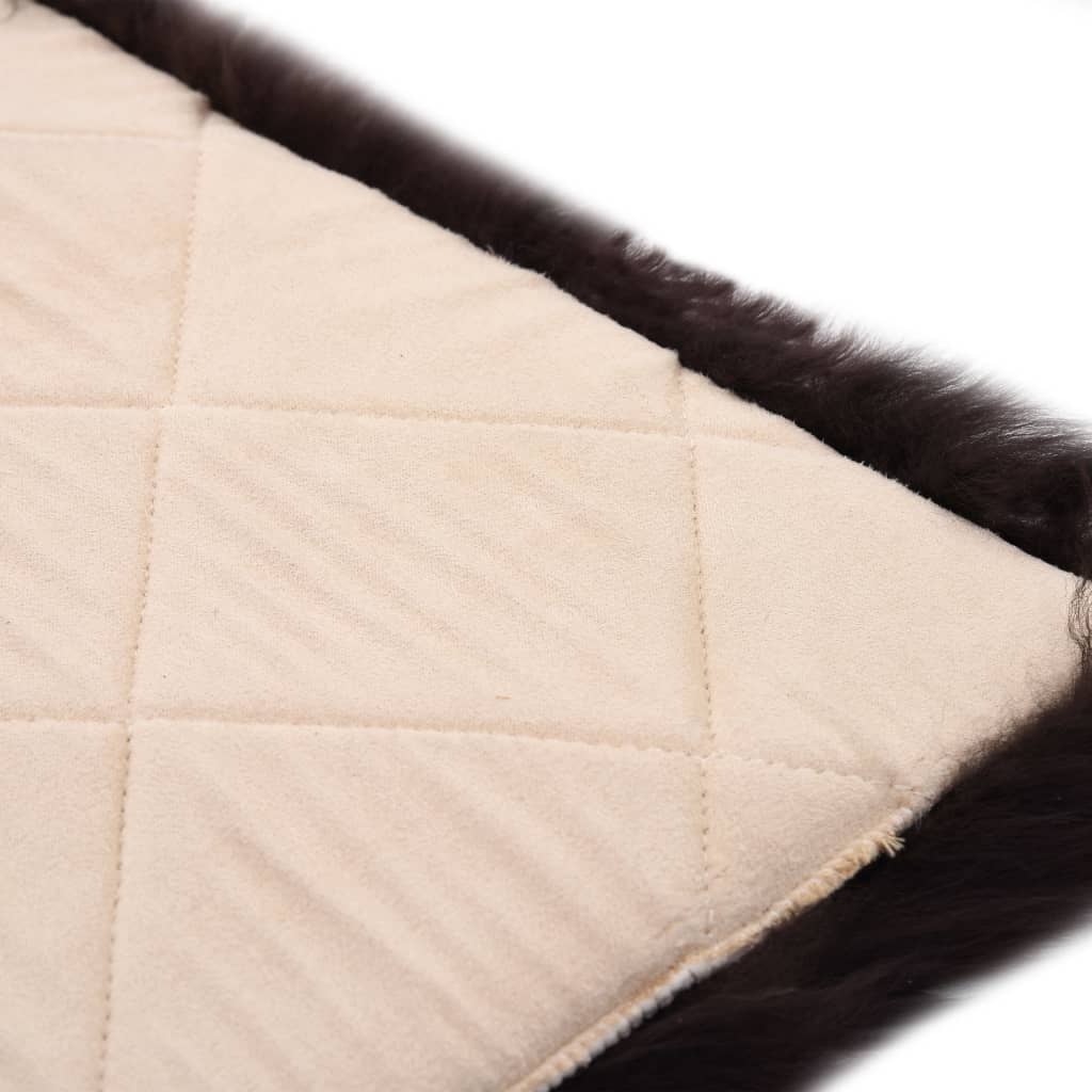Seat cushions, 2 pcs., brown, 40 x 40 cm, genuine sheepskin
