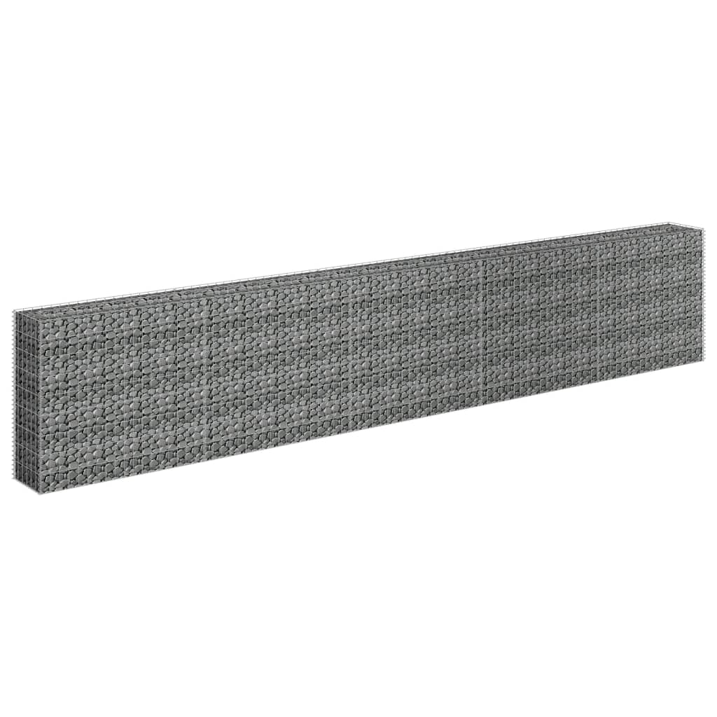 Strat înălțat gabion, 450 x 30 x 90 cm, oțel inoxidabil
