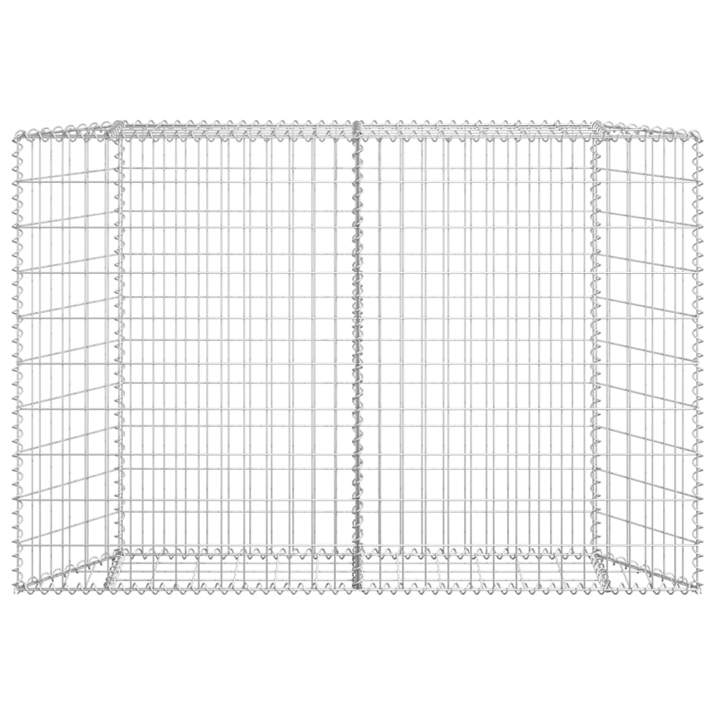 Strat înălțat gabion trapez, 150x20x100 cm, oțel galvanizat