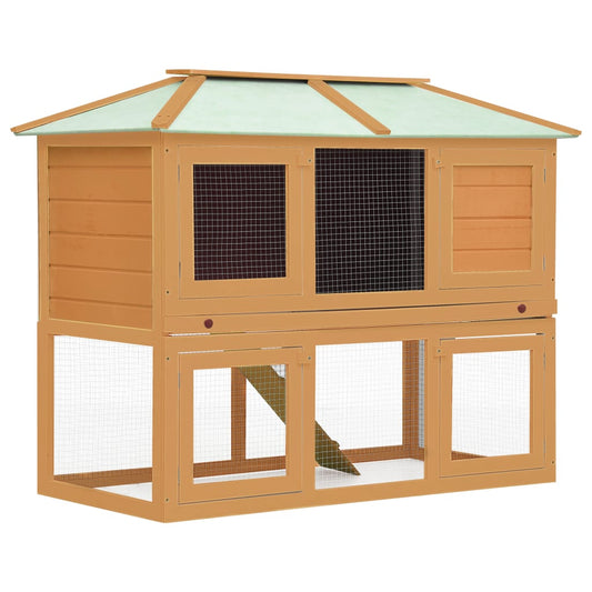 Cage for rabbits and other animals, 2 levels, wood