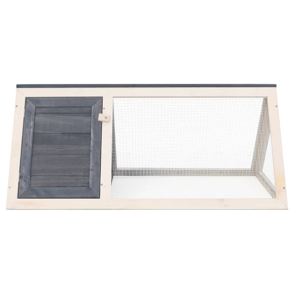 Cage for rabbits and other animals, gray, wood