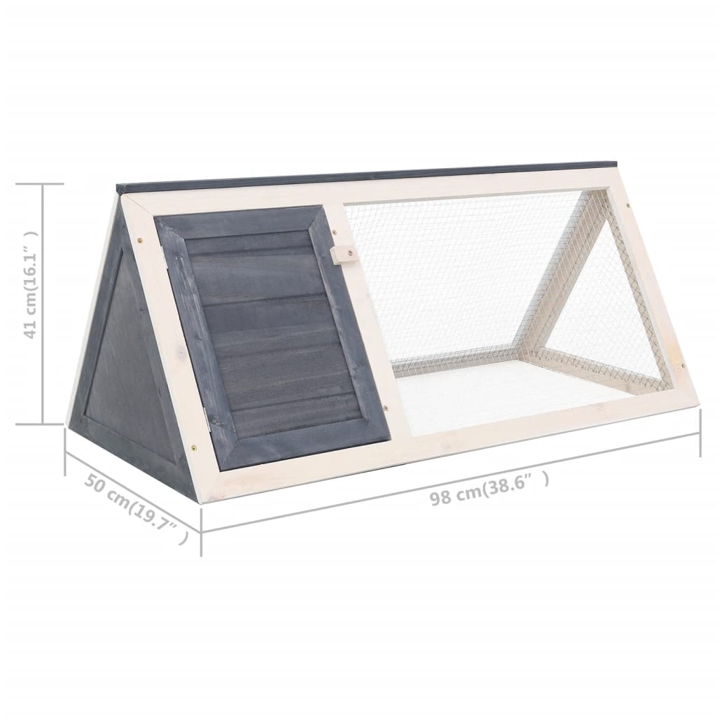 Cage for rabbits and other animals, gray, wood