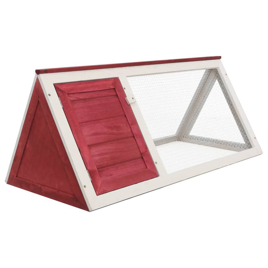 Cage for rabbits and other animals, red, wood