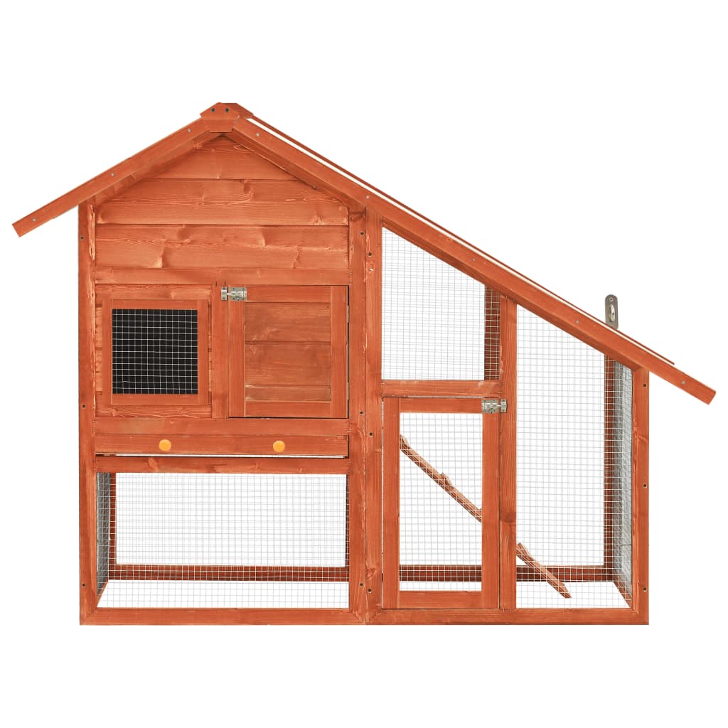 Rabbit cage, 140 x 63 x 120 cm, solid fir wood