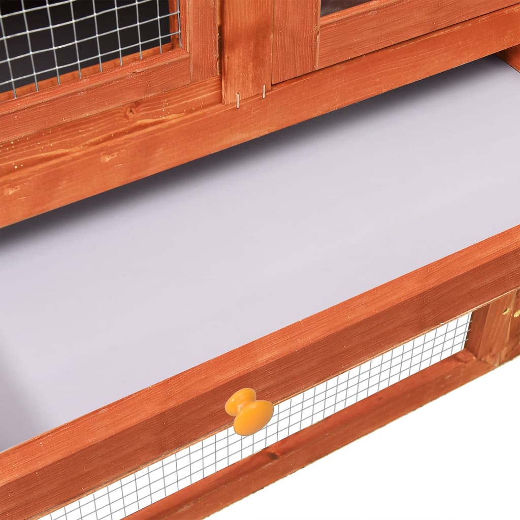 Rabbit cage, 140 x 63 x 120 cm, solid fir wood