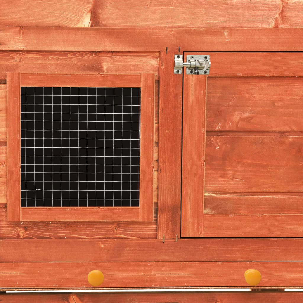 Rabbit cage, 140 x 63 x 120 cm, solid fir wood