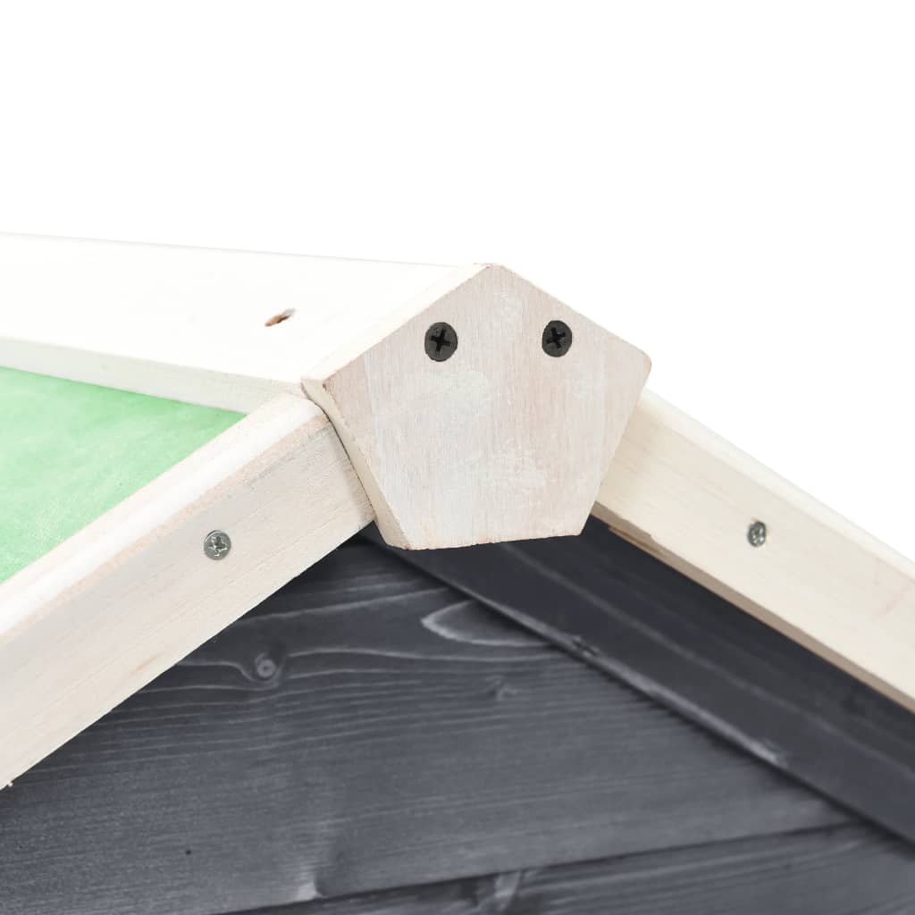 Rabbit cage, grey/white, 140 x 63 x 120 cm, solid fir wood