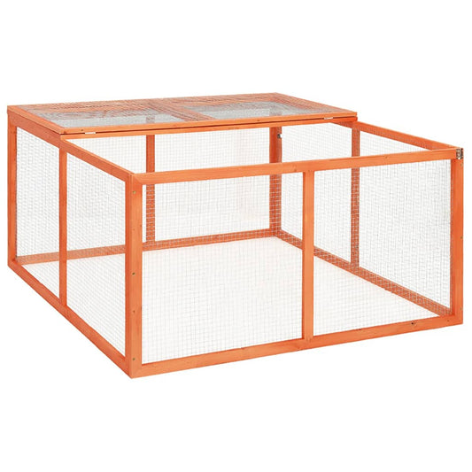 Rabbit cage, 124 x 120 x 60 cm, solid fir wood