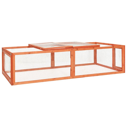 Rabbit cage, 183 x 90 x 46.5 cm, solid fir wood