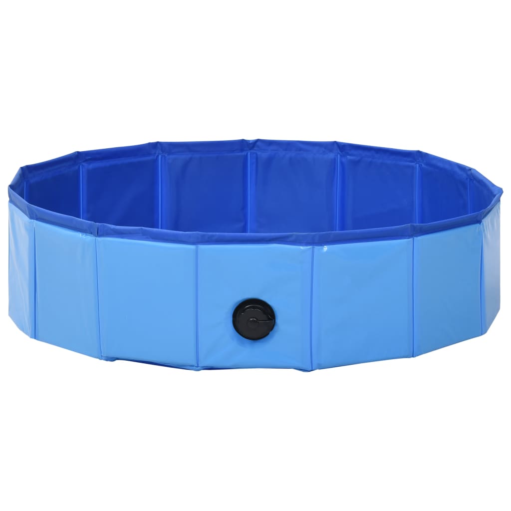 Foldable dog pool, blue, 80 x 20 cm, PVC