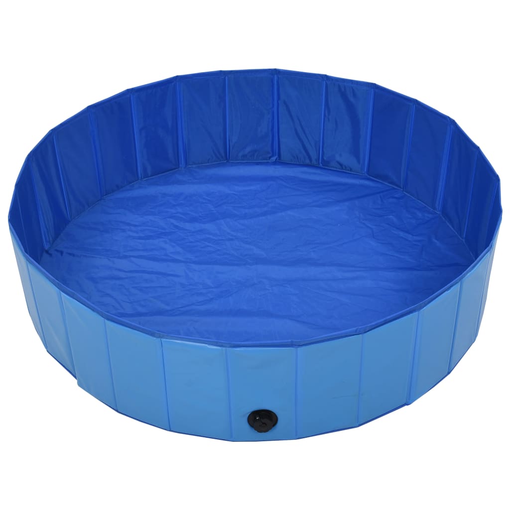 Foldable dog pool, blue, 120 x 30 cm, PVC