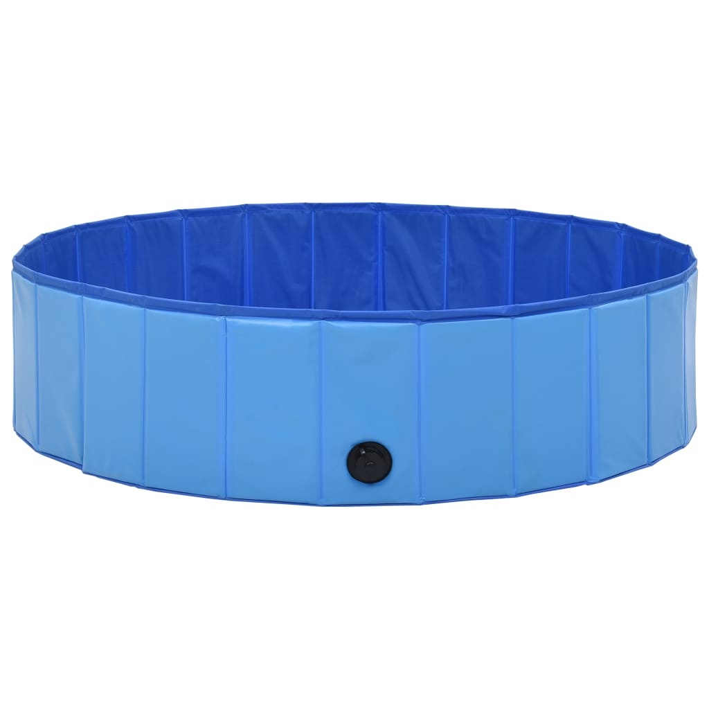 Foldable dog pool, blue, 120 x 30 cm, PVC