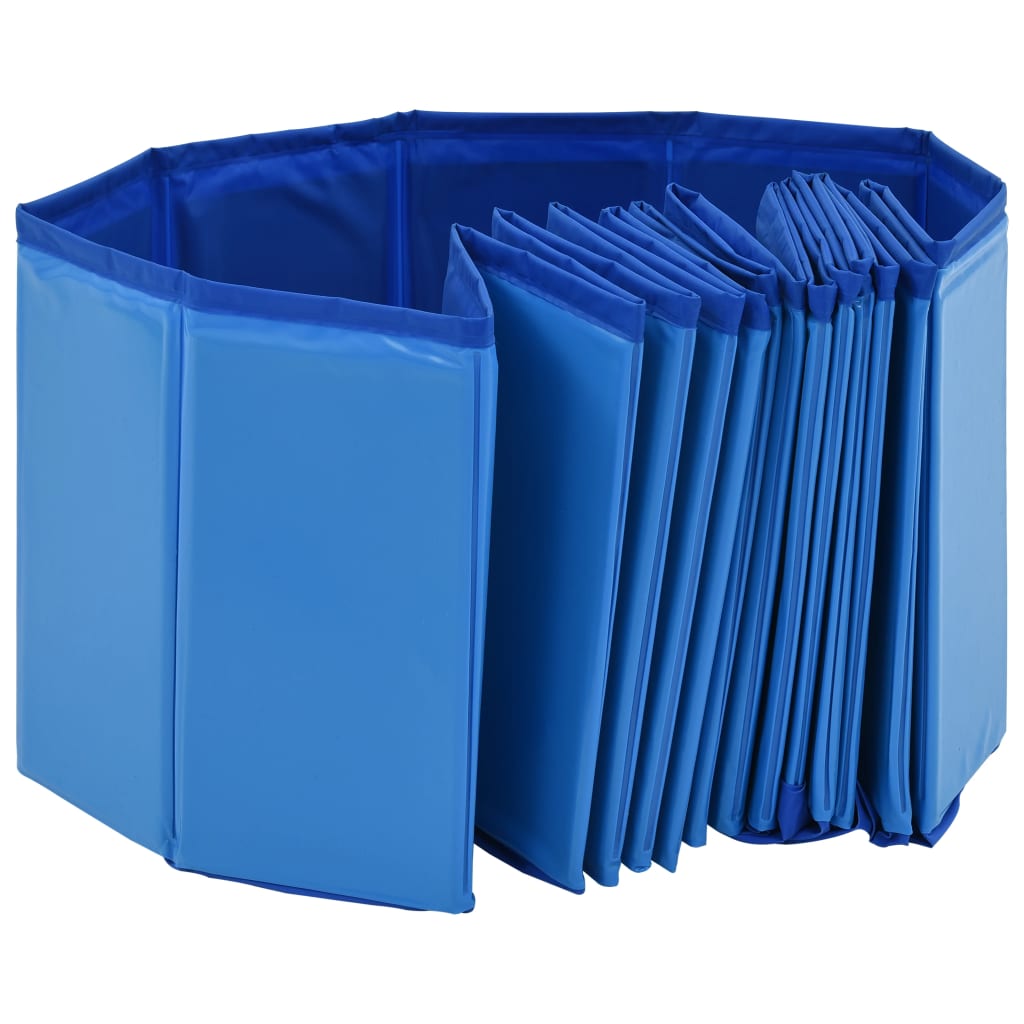 Foldable dog pool, blue, 160 x 30 cm, PVC