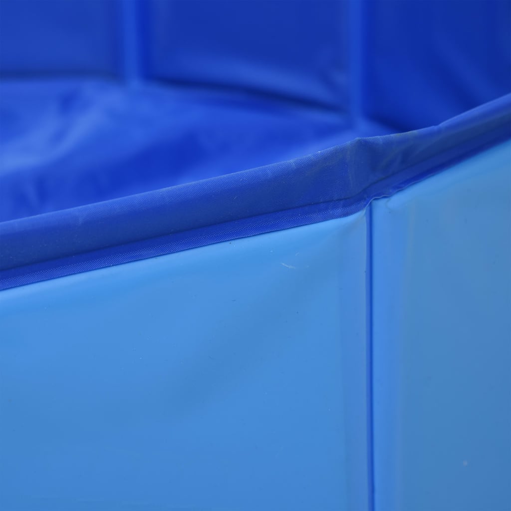 Foldable dog pool, blue, 160 x 30 cm, PVC