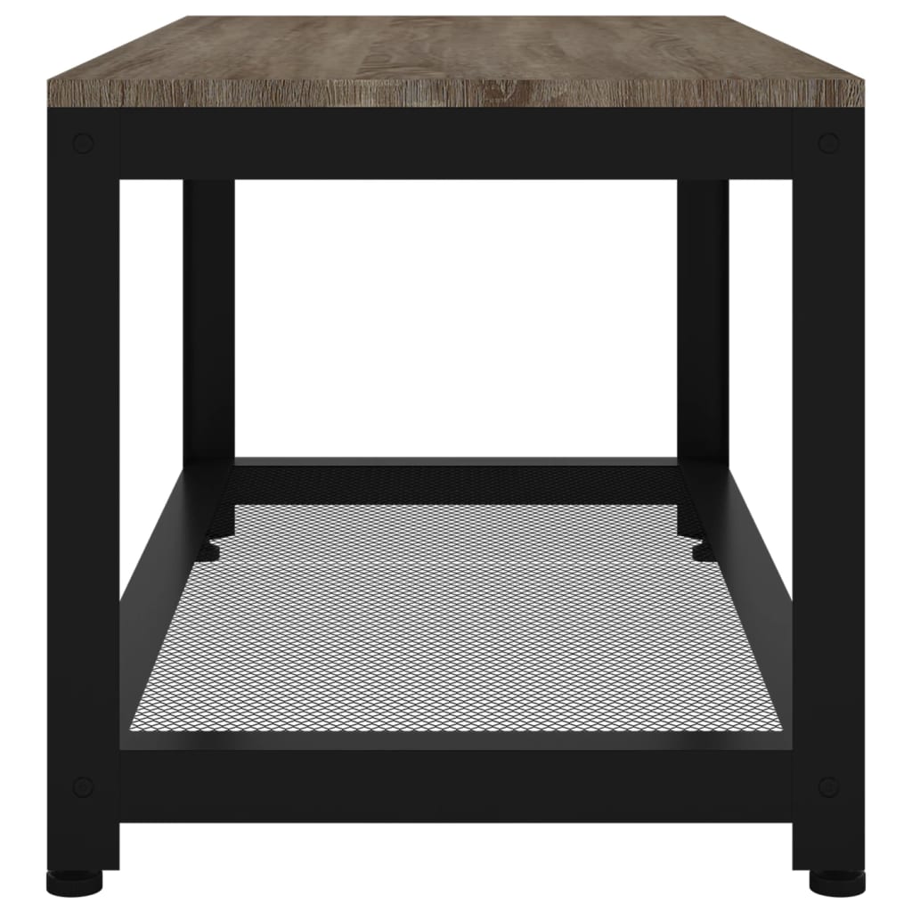 Măsuță de cafea, gri și negru, 90x45x45 cm, MDF și fier