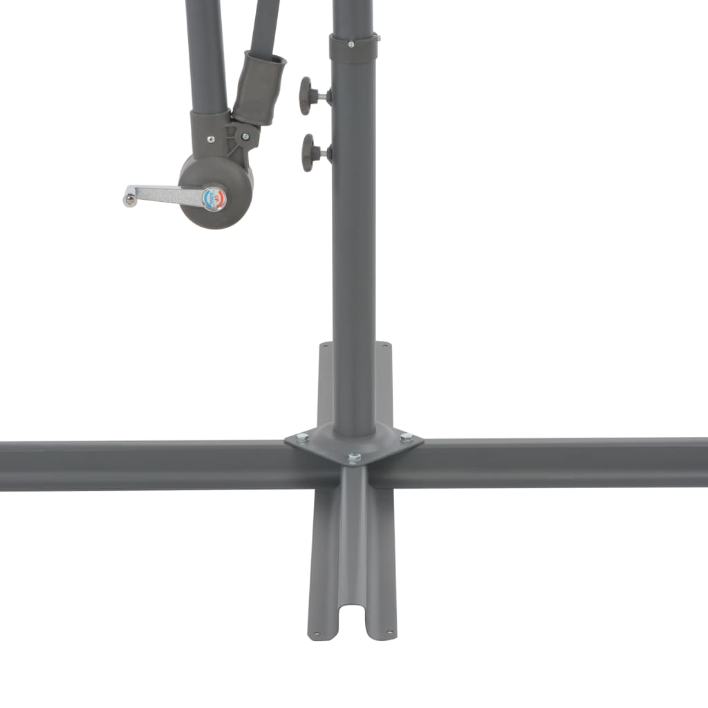 Umbrelă consolă de grădină, stâlp din aluminiu, albastru 300 cm