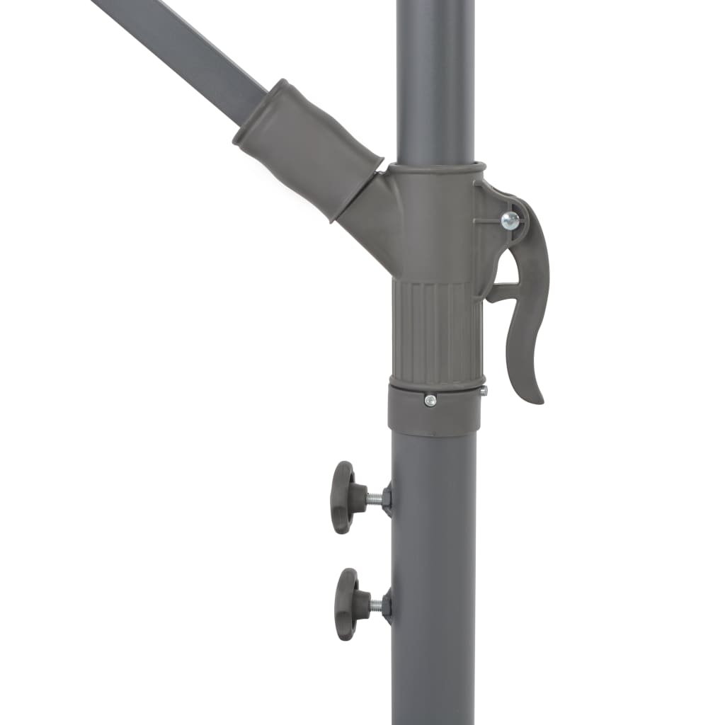 Umbrelă consolă de grădină, stâlp din aluminiu, albastru 300 cm