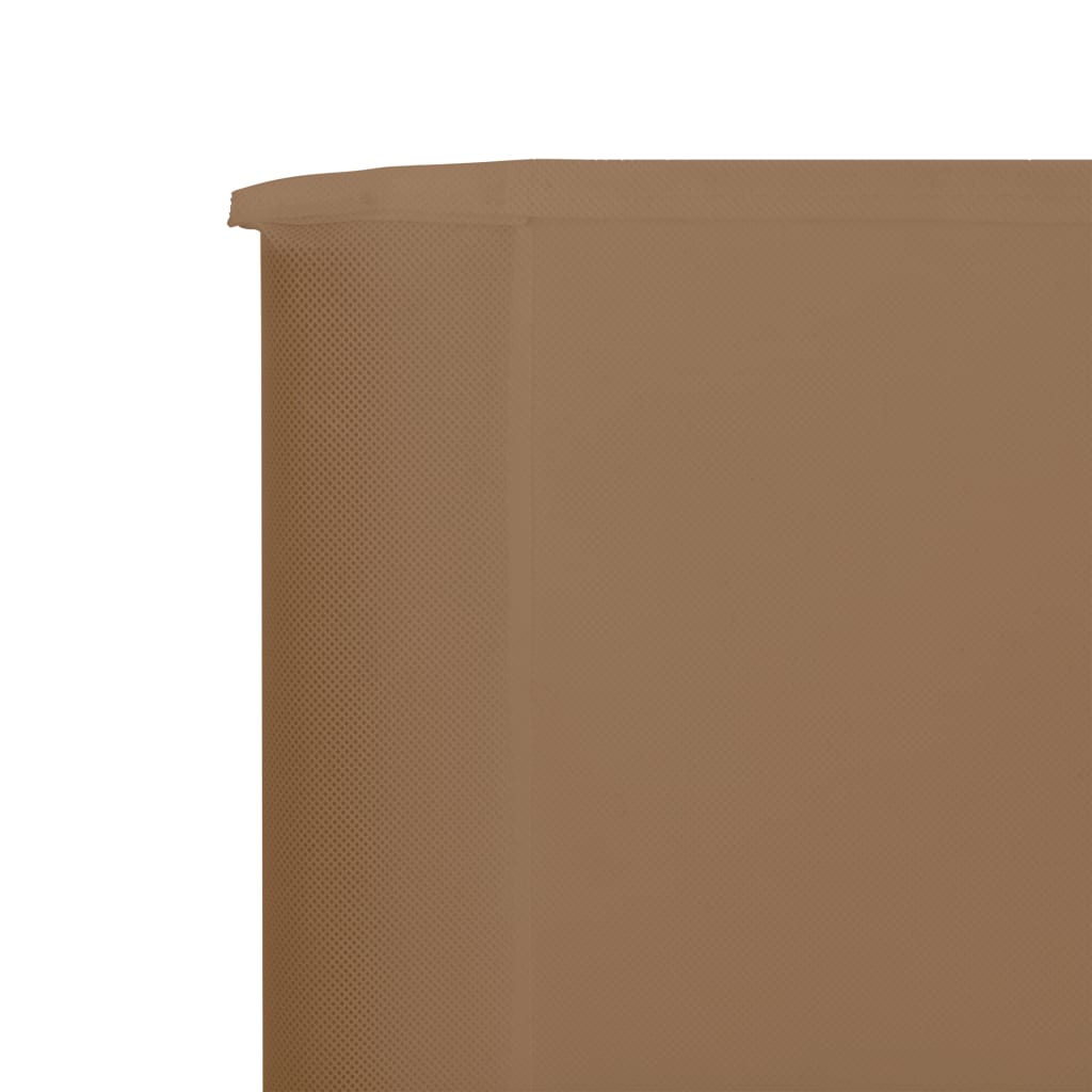 Paravan anti-vânt cu 3 panouri, gri taupe, 400 x 80 cm, textil
