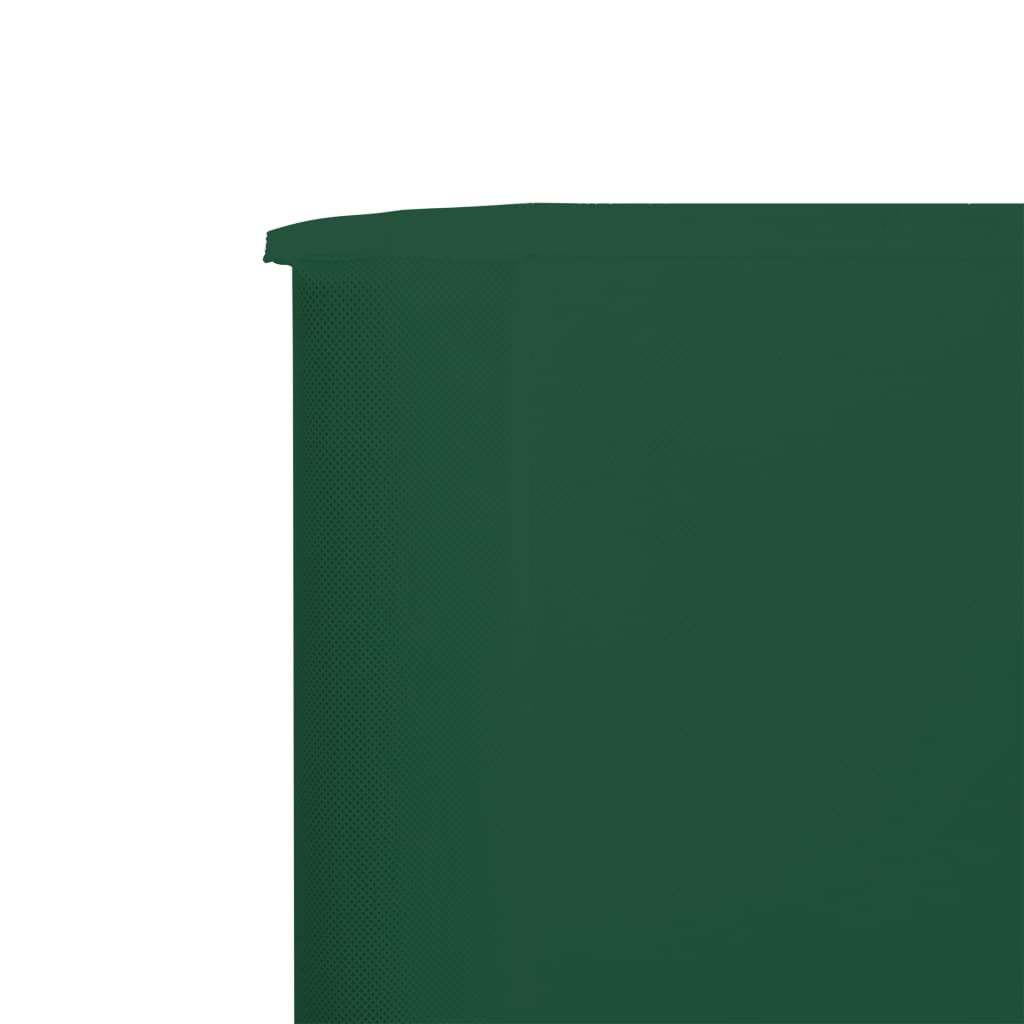 Paravan anti-vânt cu 5 panouri, verde, 600 x 80 cm, textil