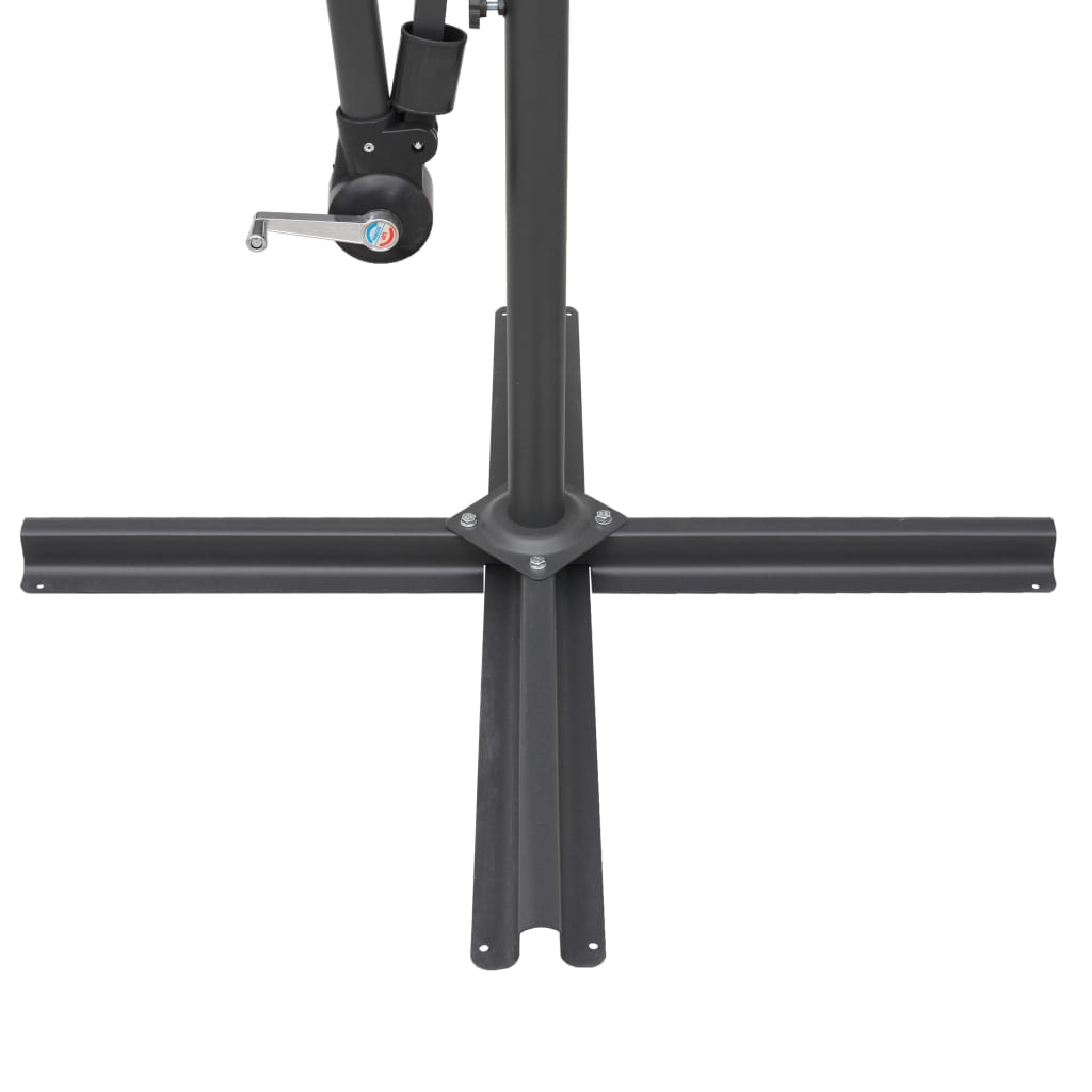 Umbrelă de soare suspendată, gri taupe, 3 m, stâlp de aluminiu