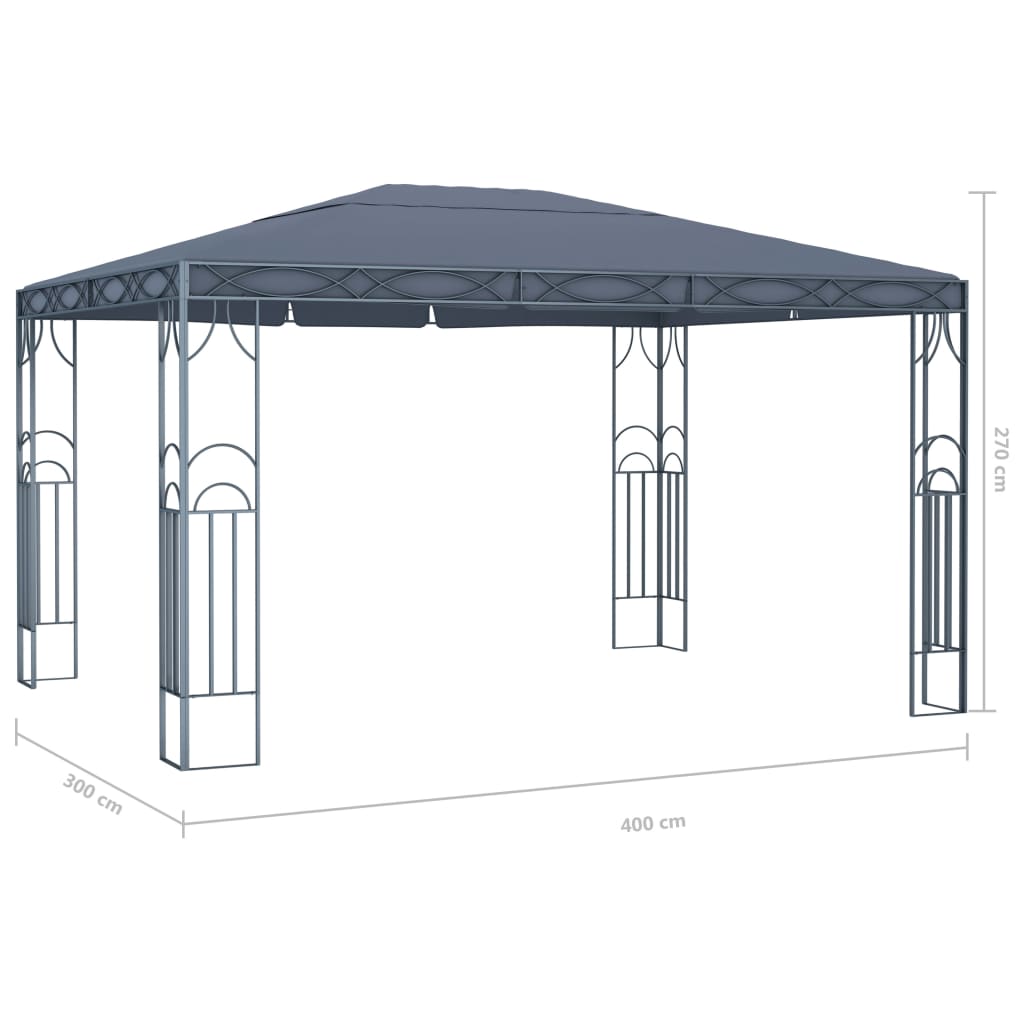 Pavilion, antracit, 400 x 300 cm
