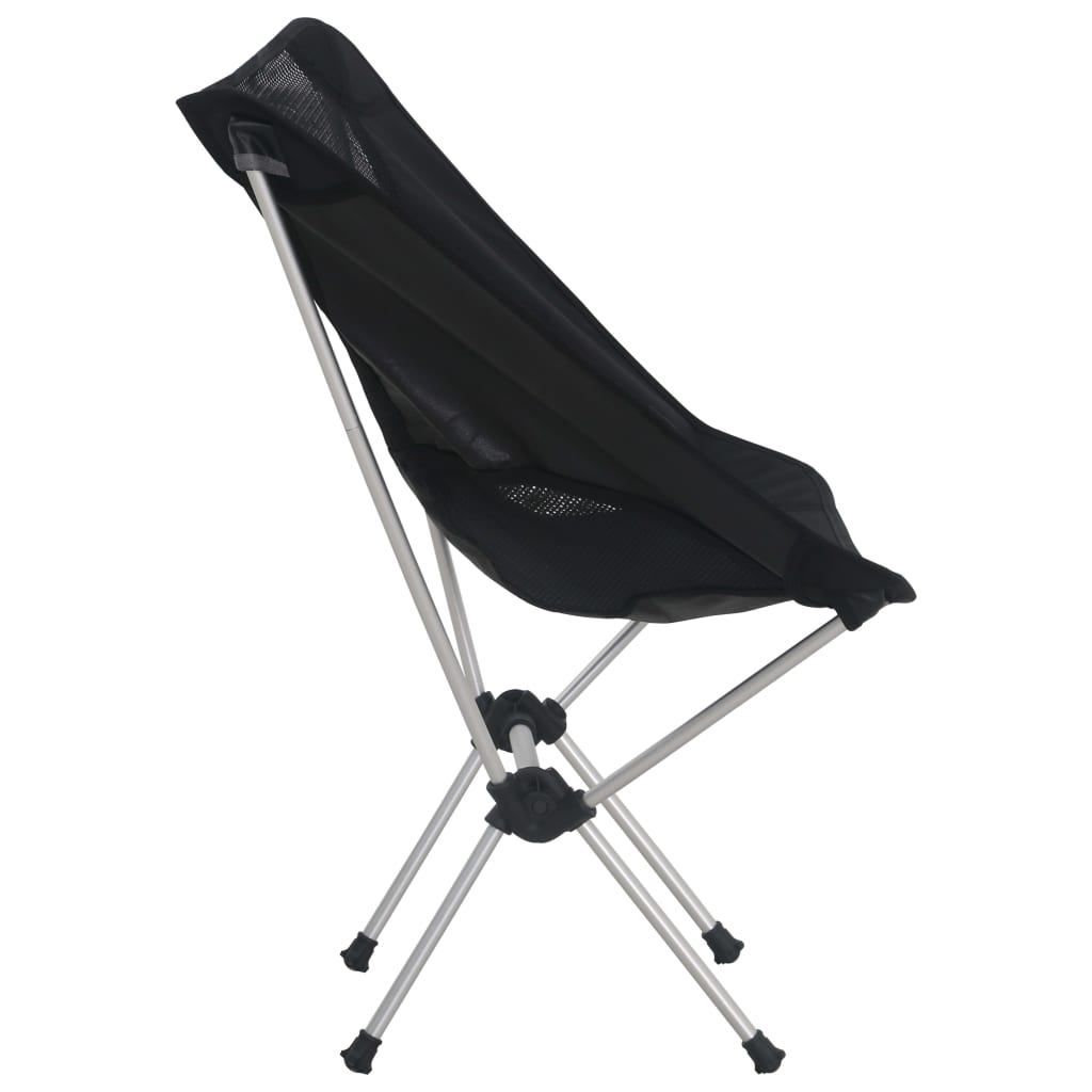 Folding camping chairs with cover, 2 pcs., 54x50x65 cm, aluminum