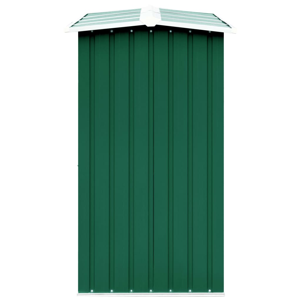 Șopron depozitare lemne, verde, 330x92x153 cm, oțel galvanizat