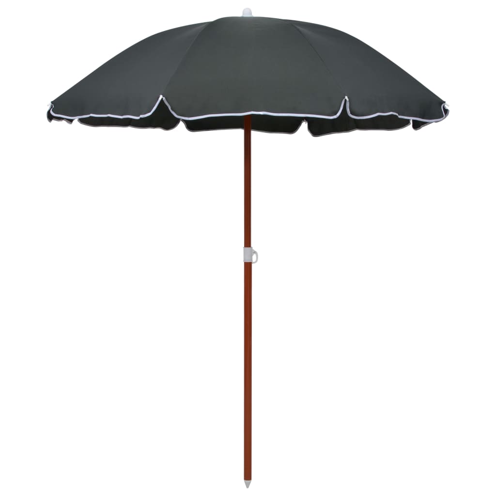 Umbrelă de soare de grădină cu stâlp din oțel, antracit, 180 cm