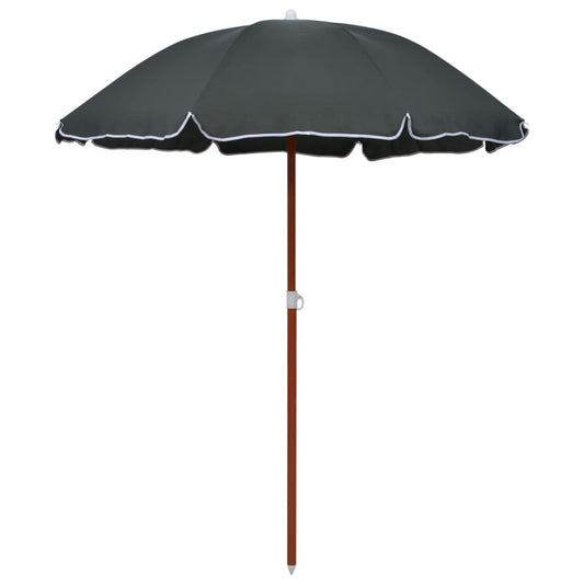 Umbrelă de soare de grădină cu stâlp din oțel, antracit, 180 cm
