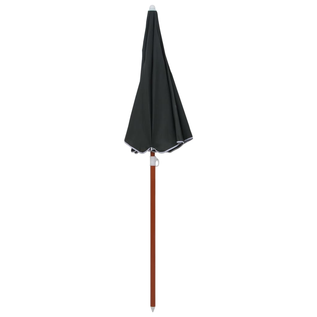 Umbrelă de soare de grădină cu stâlp din oțel, antracit, 180 cm