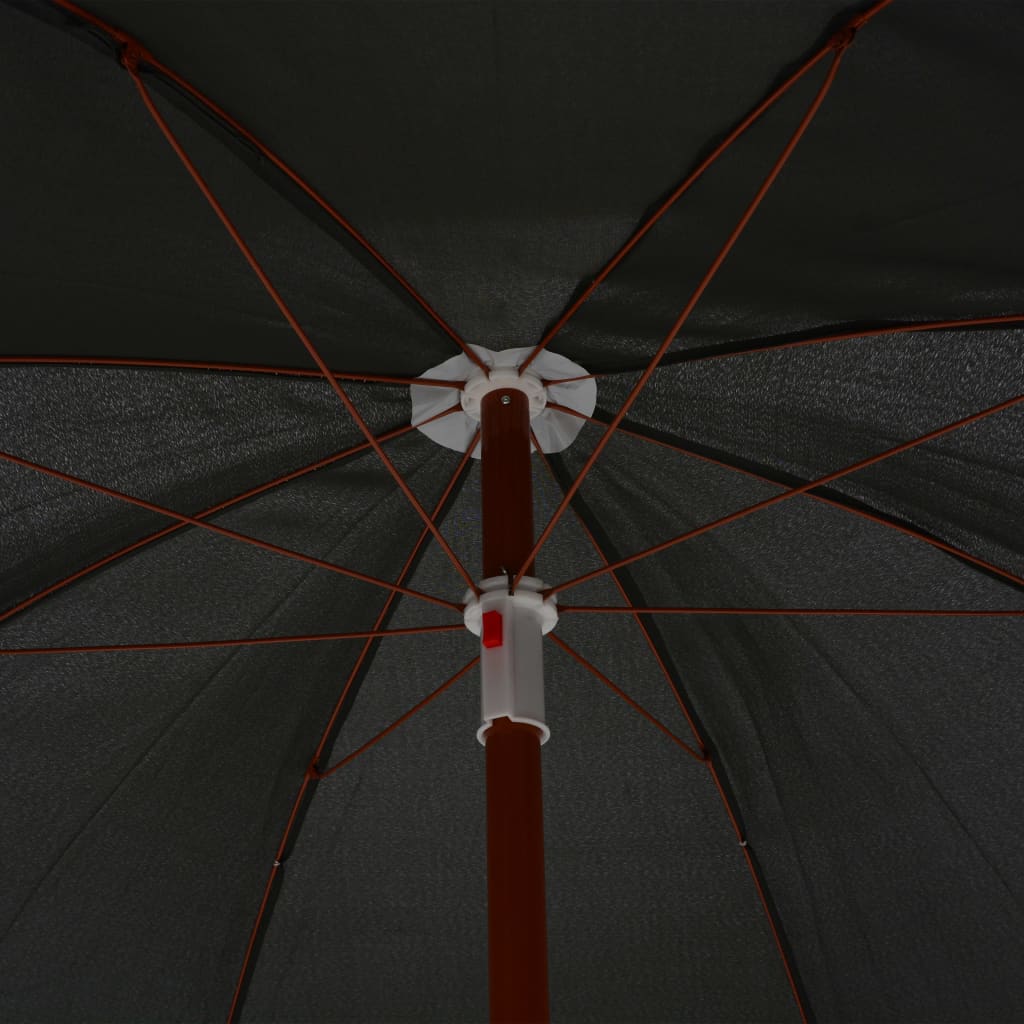 Umbrelă de soare de grădină cu stâlp din oțel, antracit, 180 cm