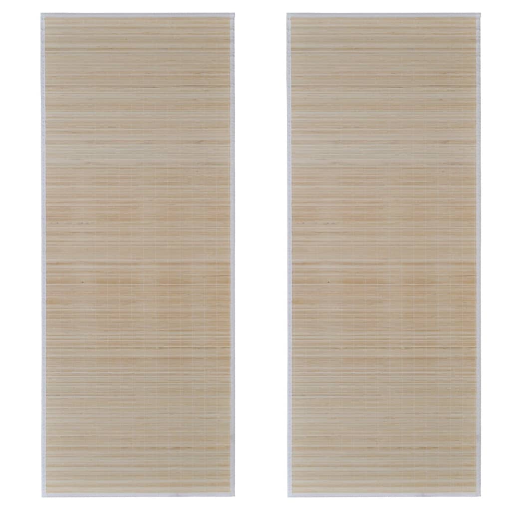 Covoare de bambus natural, 2 buc., 120x180 cm, dreptunghiulare