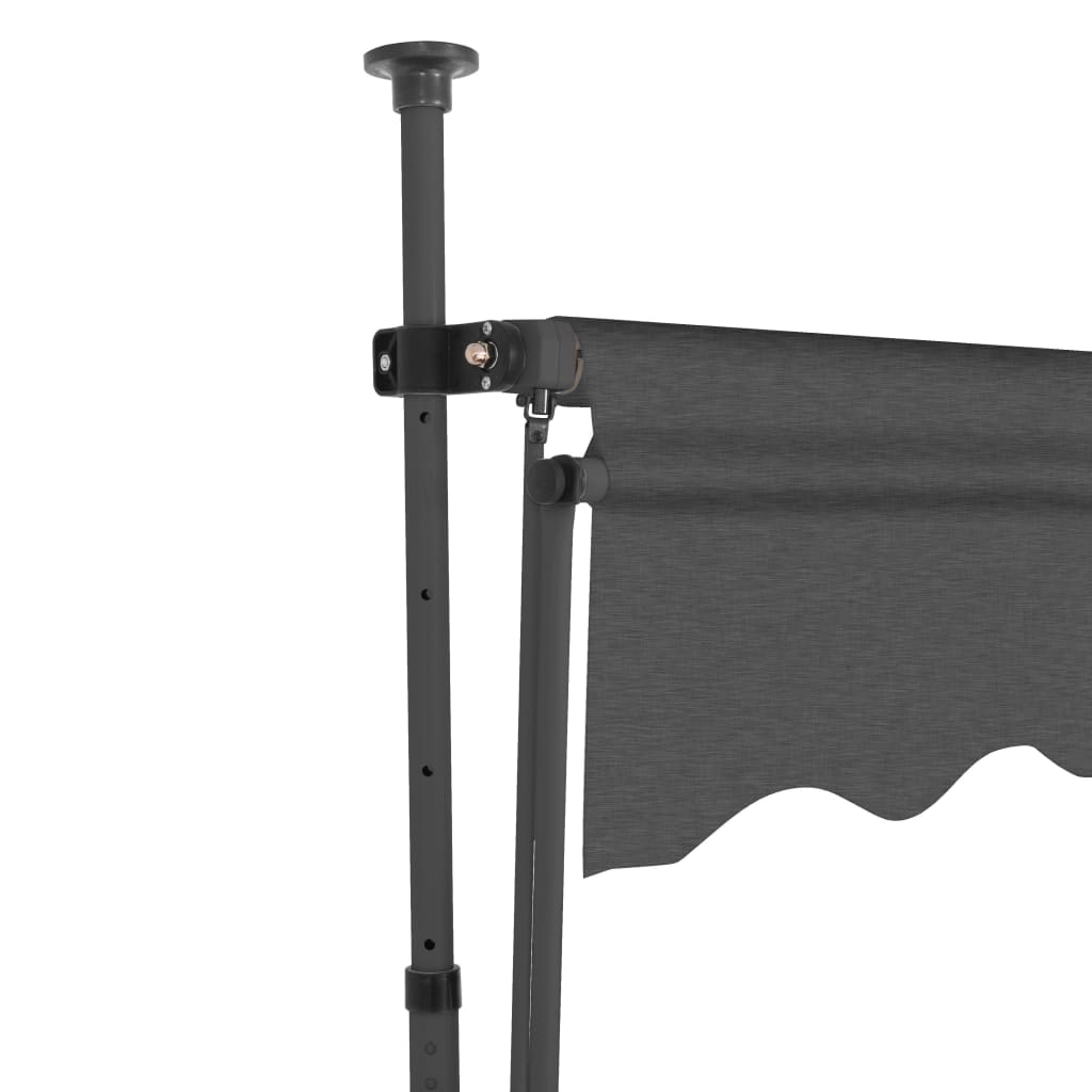 Copertină retractabilă manual cu LED, antracit, 300 cm