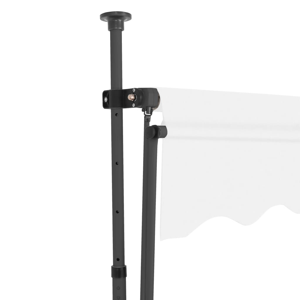 Copertină retractabilă manual cu LED, crem, 250 cm