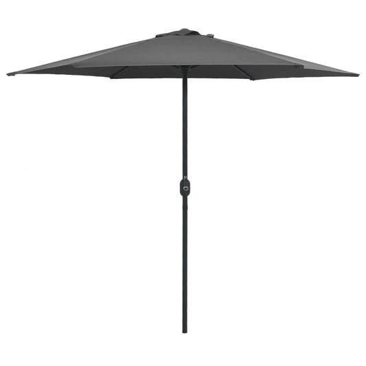 Umbrelă de soare cu stâlp din aluminiu, antracit, 270x246 cm
