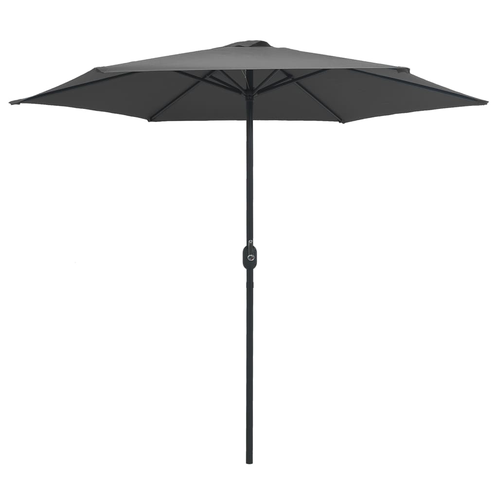 Umbrelă de soare cu stâlp din aluminiu, antracit, 270x246 cm