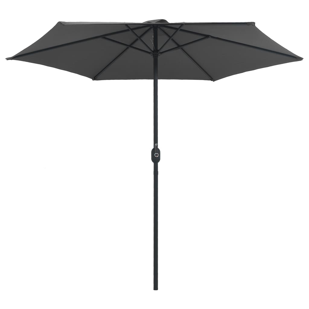 Umbrelă de soare cu stâlp din aluminiu, antracit, 270x246 cm