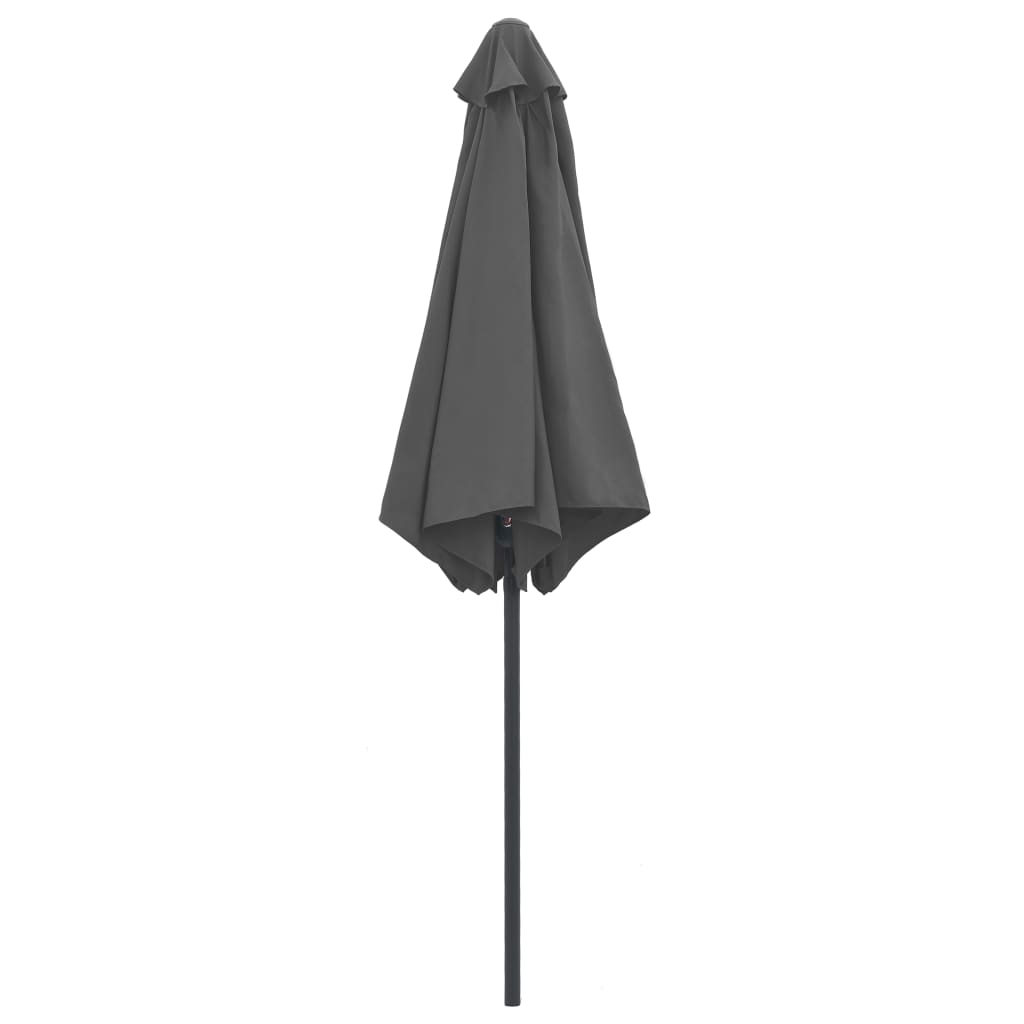 Umbrelă de soare cu stâlp din aluminiu, antracit, 270x246 cm
