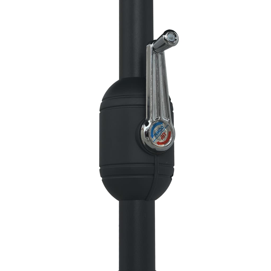 Umbrelă de soare cu stâlp din aluminiu, antracit, 270x246 cm