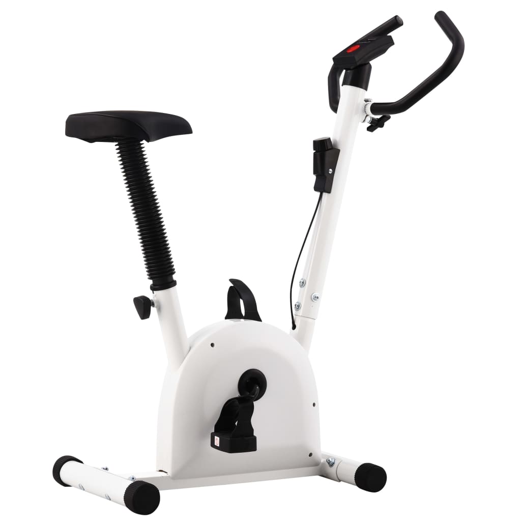 Fitness bike with resistance belt, white