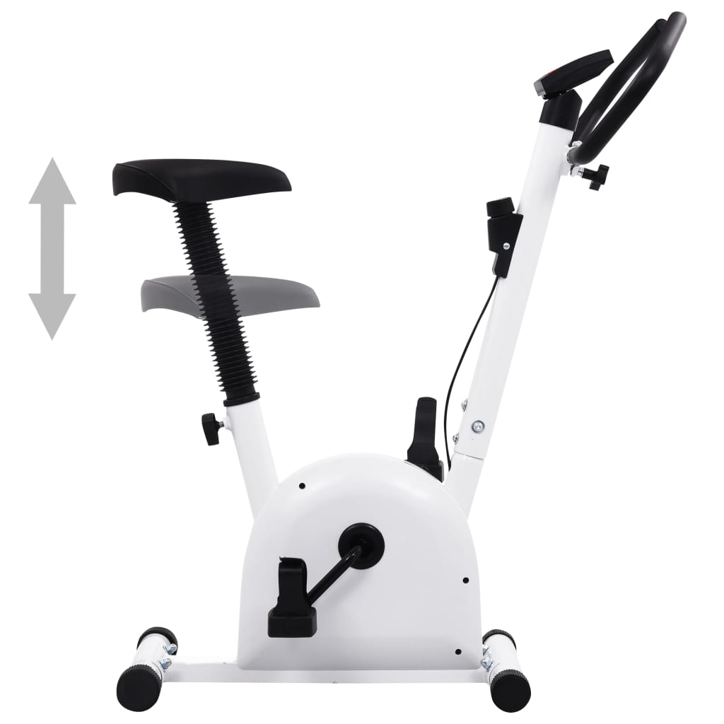 Fitness bike with resistance belt, white