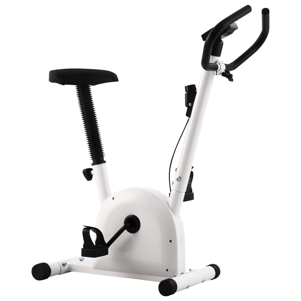 Fitness bike with resistance belt, white