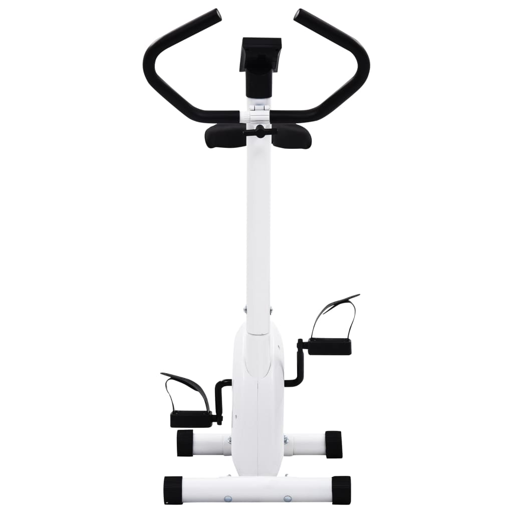 Fitness bike with resistance belt, white