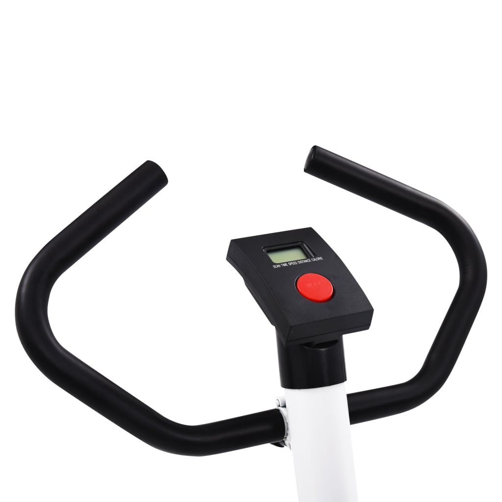 Fitness bike with resistance belt, white