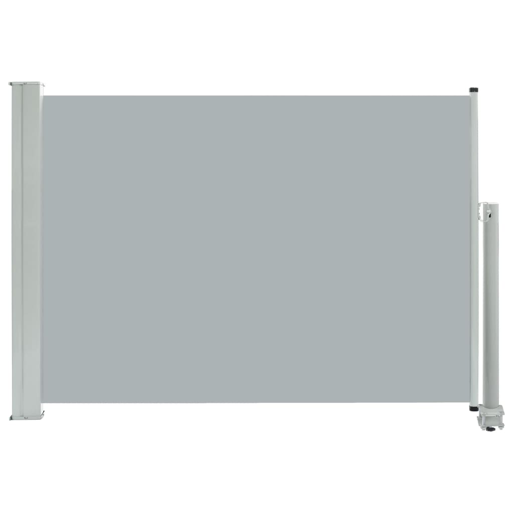 Copertină laterală retractabilă de terasă, gri, 80 x 300 cm
