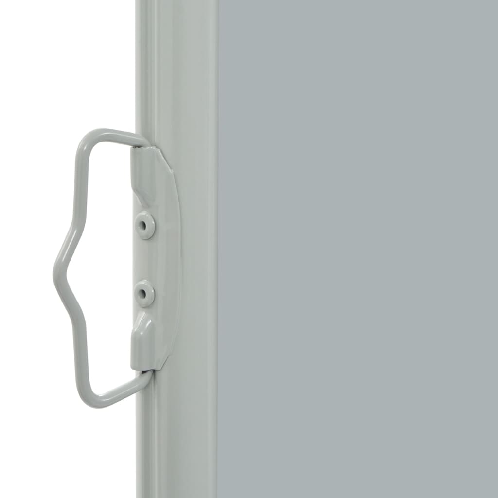 Copertină laterală retractabilă de terasă, gri, 80 x 300 cm